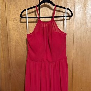 Chic Strapless Red Dress